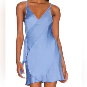 Free People- Like Me Or Love Me Wrap Mini Slip Dress